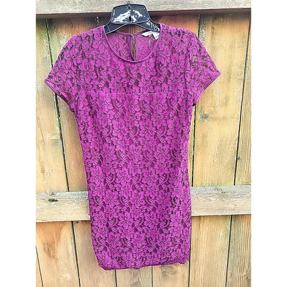 Diane von Furstenberg Lace Barbie Mini Dress Size 2 - Picture 2 of 6